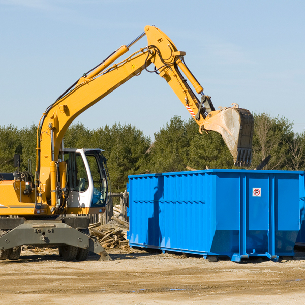 what happens if the residential dumpster is damaged or stolen during rental in Bynum